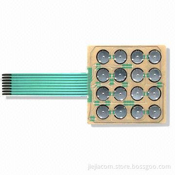 Metal Dome Membrane Switch, 4 x 4 Keys Keypad, 100mA Operating Current